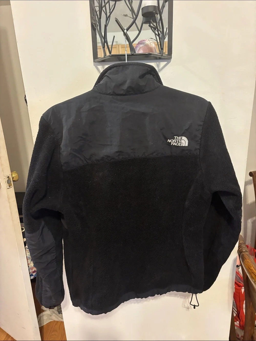 The North Face Black Sherpa Fleece Jacket with Quilted Chest